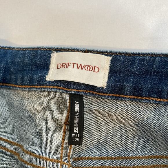 Driftwood Women's Blue Audrey High Rise Straight Leg Jeans‎ Size 31 Western Boho - Picture 3 of 11